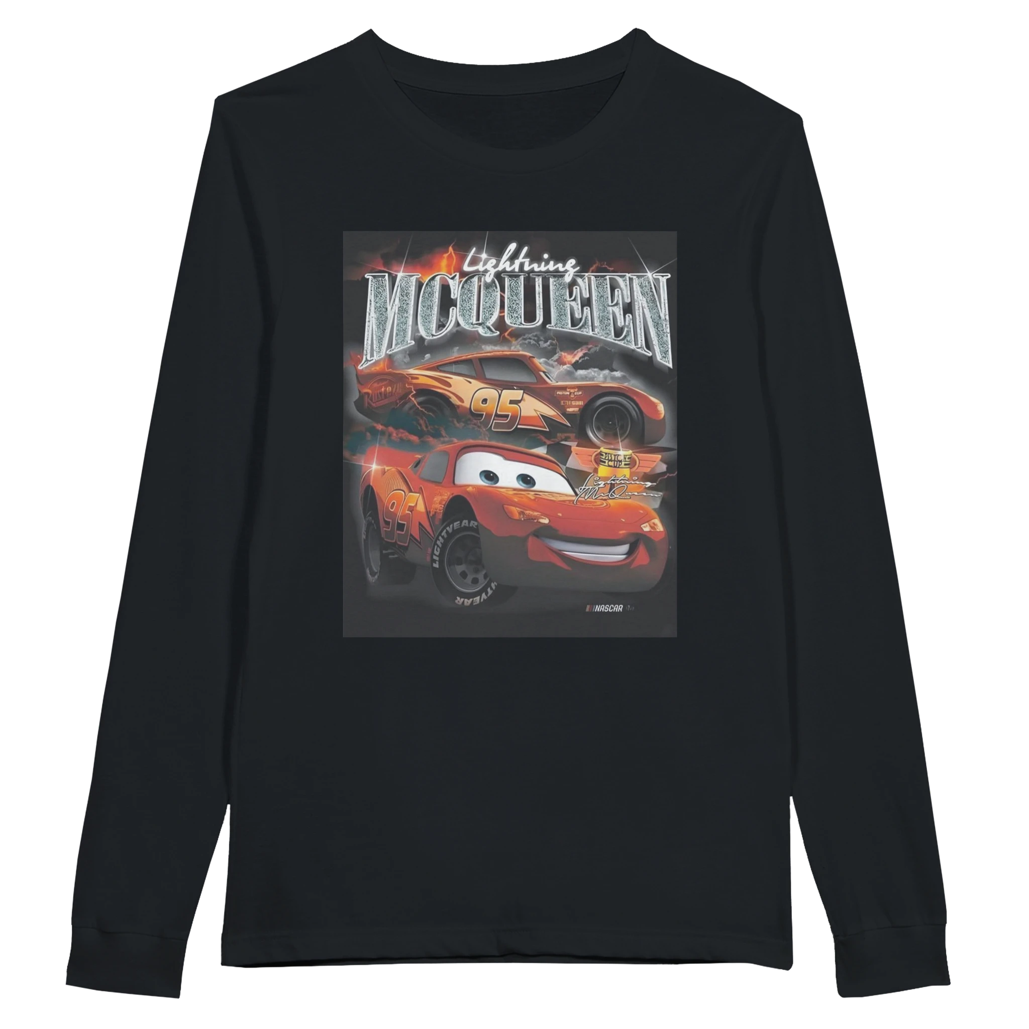 CARS Langarm-T-Shirt Schwarz